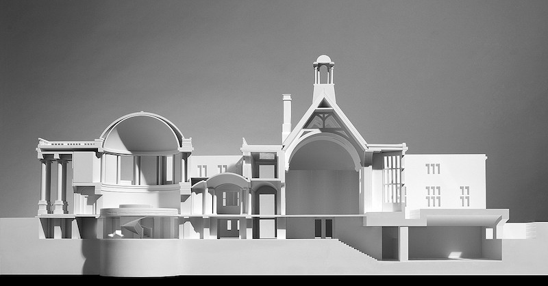 Section through Stanton Williams Rhodes House as proposed