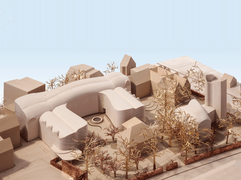 Model of New Quad by David Kohn Architects
