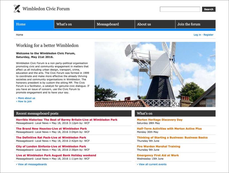 Wimbledon Civic Forum - Screenshot